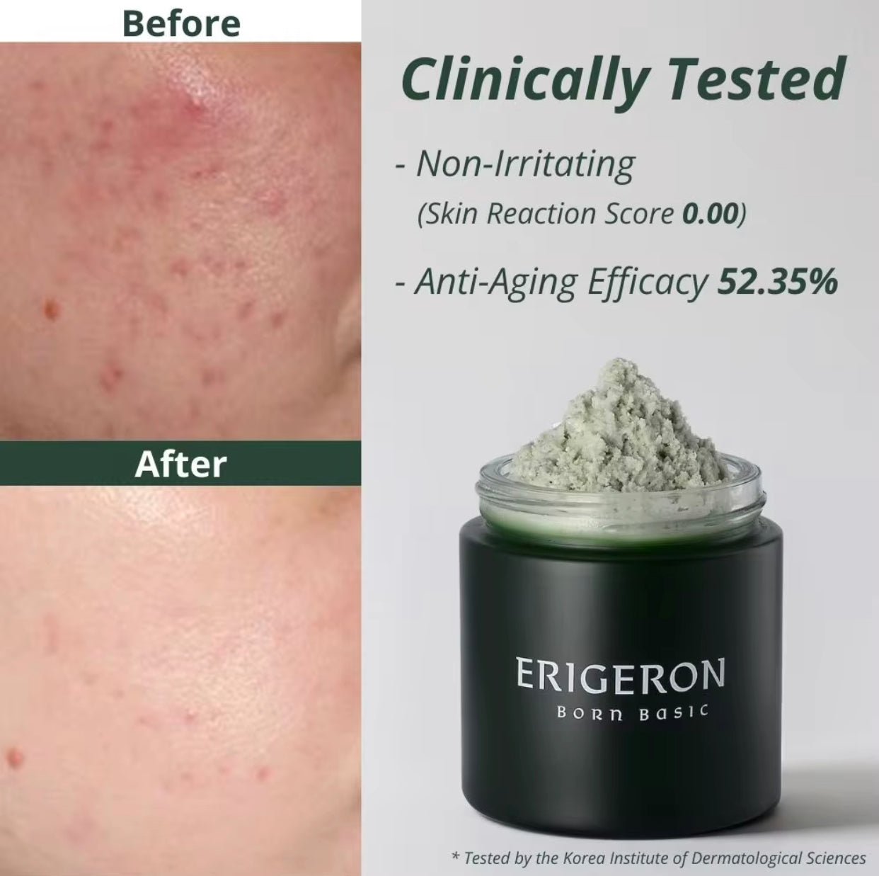 ERIGON Heart leaf Green Calming Cleanser for Clean and Healthy skin